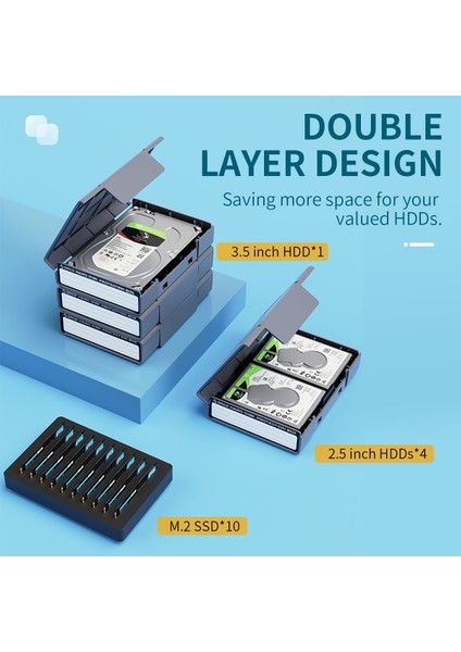 M.2 Kutusu Suntan Orıco 2.5'' M.2 Sabit Disk Koruma Kutusu Etiketli 2.5'' 3.5'' SSD HDD Darbeye Dayanıklı Toz Geçirmez Saklama Kutusu (Yurt Dışından)