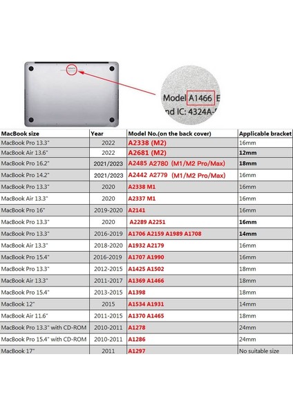 Gümüş 18MM Alüminyum Dikey Masaüstü Dizüstü Standı Tutucu Taban Braketi Dock Için /13.3/14.2/15.4/16/16.2 Inç Macbook Pro 13.3 Inç Macbook Air (Yurt Dışından) modelleri