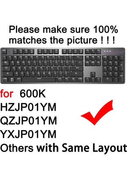 600K Klavye Kapak Için Mıııw 600K YXJP01YM HZJP01YM Kiraz Mekanik Oyun Şeffaf Silikon Tpu Kablolu Kılıf Koruyucu Cilt Filmi (Yurt Dışından)