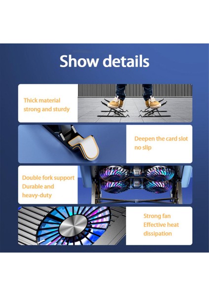 4 Fans Ryra Katlanabilir Dizüstü Bilgisayar Standı Sessiz Soğutma Fanları Standı Alüminyum Alaşımlı Tablet Braketi 2/4 Fanlar Macbook Bilgisayar (Yurt Dışından) modelleri