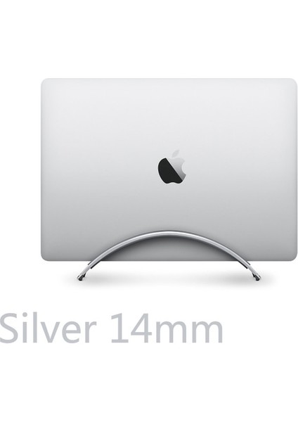 Gümüş 14MM Alüminyum Dikey Destek Dizüstü Bilgisayar Standı Apple MacBook Pro 2023 Için Hava Desteği Yerden Tasarruf Sağlayan Raf Masaüstü Dikilmiş Tutucu 13 14 16 (Yurt Dışından)