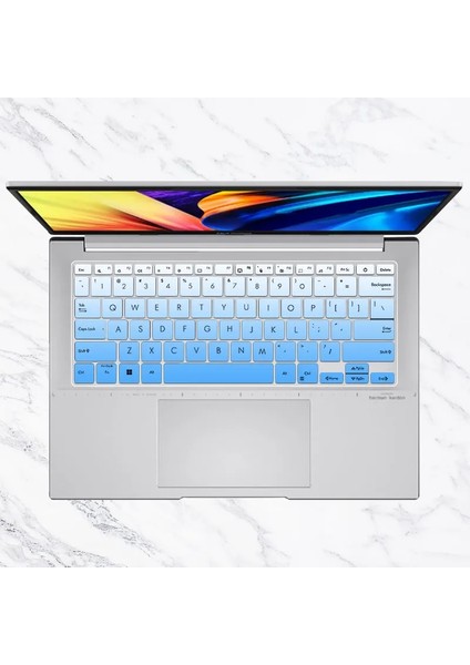 Gradualblue Toz Geçirmez Tpu Silikon Laptop Klavye Kapak Cilt Koruyucu 2022 Asus Vivobook K3402Z K3402 M1402 S5402ZA S5402 Za 14 Inç (Yurt Dışından)