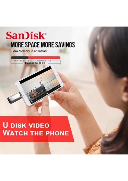 Sdddc2 128GB 100% Sandisk USB C 128GB Sdddc2 Extreme Type-C Usb3.1 32GB Çift Otg USB Flash Sürücü 64GB Kalem Sürücüleri 256GB 150M/S Mini Pendrive (Yurt Dışından) fırsatları