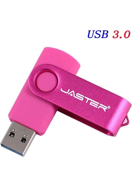 Pembe 16GB Jaster Rotasyon USB Flash Sürücü Kalem Sürücüler 8gb 16GB 32GB 64GB Yüksek Hızlı USB Stick 3.0 Flash Sürücü Pendrive Ücretsiz Özel Logo (Yurt Dışından)