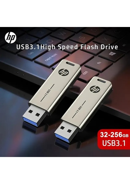 32GB Hp X796 Usb3.1 Metal USB Flash Sürücü 32GB 64GB 128GB 256GB Kalem Sürücü Yaratıcı Kişilik Araba Müzik Hediye Yüksek Hızlı USB Pendrive (Yurt Dışından)