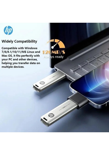 32GB Hp X796 Usb3.1 Metal USB Flash Sürücü 32GB 64GB 128GB 256GB Kalem Sürücü Yaratıcı Kişilik Araba Müzik Hediye Yüksek Hızlı USB Pendrive (Yurt Dışından)