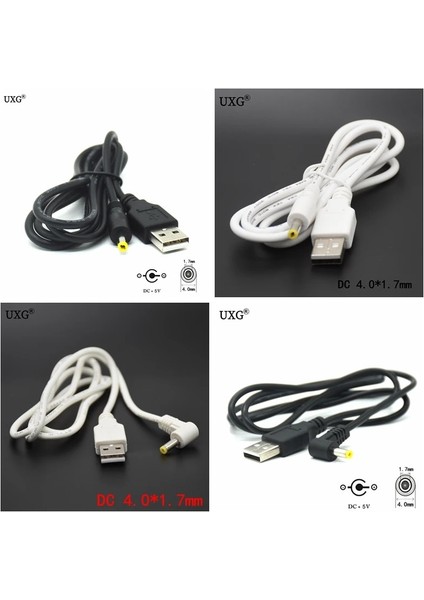 Sağ Siyah 0.3m 5V 2A Dc 4.0mm x 1.7mm Güç Fişi USB Erkek 4.0*1.7mm/dc 4017 Şarj Güç Kablosu Jakı 4.0x1.7mm 100CM 2m (Yurt Dışından) fiyatları