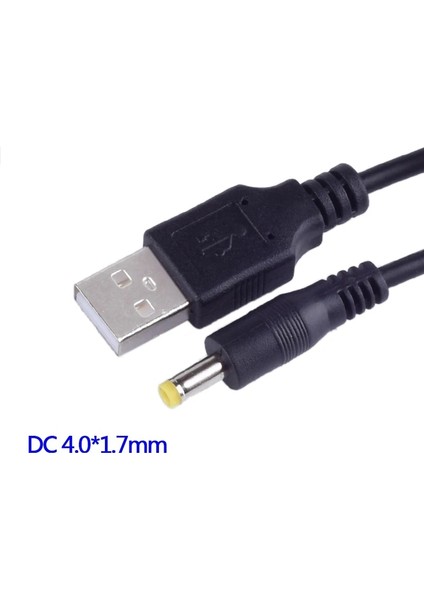 Sağ Siyah 0.3m 5V 2A Dc 4.0mm x 1.7mm Güç Fişi USB Erkek 4.0*1.7mm/dc 4017 Şarj Güç Kablosu Jakı 4.0x1.7mm 100CM 2m (Yurt Dışından) fırsatları