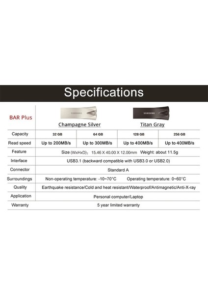 Ab Microusb 64G Samsung USB Stick 64GB 3.1 USB Flash Sürücü 128 GB Pendrive 128GB Kalem Sürücü 256GB Mini USB Bellek Diski Bilgisayar Telefonu Için Anahtarda (Yurt Dışından) fırsatları
