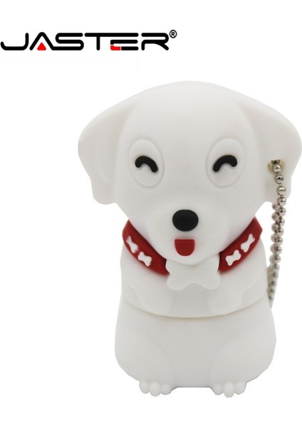 Beyaz 32GB Jaster Karikatür Kalem Sürücü 64GB Sevimli Evcil Köpek USB Flash SÜRÜCÜLER32GB Çocuk Günü Hediyesi Memory Stick 16GB Ücretsiz Anahtarlık U Disk (Yurt Dışından)