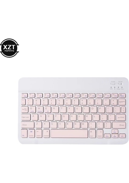 Pembe Rusça Kablosuz Bluetooth Klavye iPad Dokunmatik Harici Klavye Ofis Için Kablosuz Bluetooth Klavye Telefon Tablet Dizüstü Bilgisayar Için (Yurt Dışından)