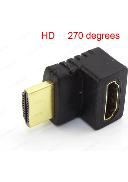 270 Derece 1 Adet HDMI Uyumlu Kablo Konnektör Adaptörü 270 90 Derece Açı Erkek - Kadın Dönüştürücüler Için 1080 P Hdtv Kablo Adaptörü Genişletici (Yurt Dışından)