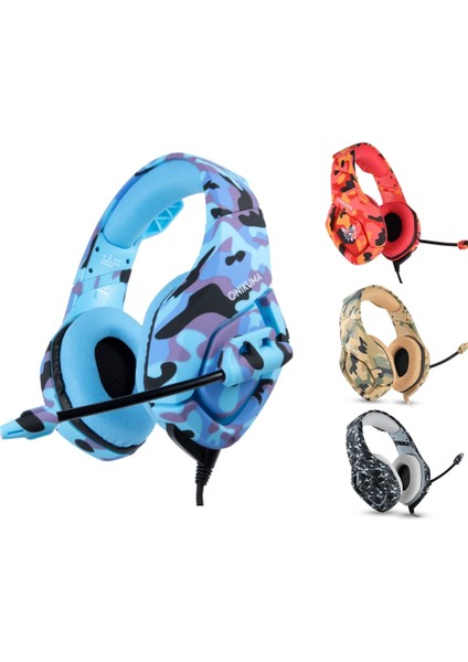 K1-B Grı Onıkuma K1 Kamuflaj Oyun Kulaklıkları 3.5mm Kablolu Fone Mikrofonlu Kulaklıklar Gürültü Önleyici Ps4 Dizüstü Bilgisayar Auriculares (Yurt Dışından) fiyatları