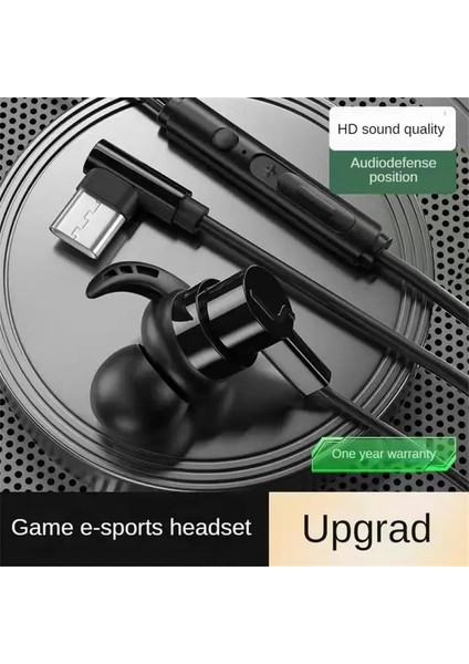 04 Tip C/3.5mm Jack Profesyonel Oyun Kulaklığı Kablolu E-Spor Oyun Kulaklıkları Oyun Mikrofonlu Kulaklık Evrensel Telefon Laptop Için (Yurt Dışından)
