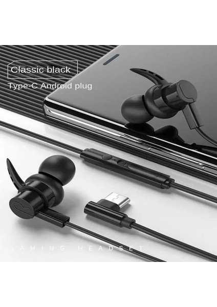 04 Tip C/3.5mm Jack Profesyonel Oyun Kulaklığı Kablolu E-Spor Oyun Kulaklıkları Oyun Mikrofonlu Kulaklık Evrensel Telefon Laptop Için (Yurt Dışından)