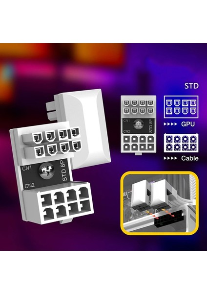 8pın Pozitif Std 1 Adet 1-10 Adet Atx 8 Pin Dişi - Erkek 180 Derece Açılı Dönüm Konnektörü Masaüstü Grafik Ekran Kartı Gpu Güç Adaptörü Dirsek Kafası (Yurt Dışından)