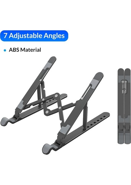 Abs Standı Orıco Alüminyum Ayarlanabilir Dizüstü Bilgisayar Standı Tutucu Yükseltici Katlanabilir Dizüstü Standı Taşınabilir Bilgisayar Standı MacBook Tabletler Için 7 Açı (Yurt Dışından)