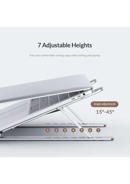 Abs Standı Orıco Alüminyum Ayarlanabilir Dizüstü Bilgisayar Standı Tutucu Yükseltici Katlanabilir Dizüstü Standı Taşınabilir Bilgisayar Standı MacBook Tabletler Için 7 Açı (Yurt Dışından)