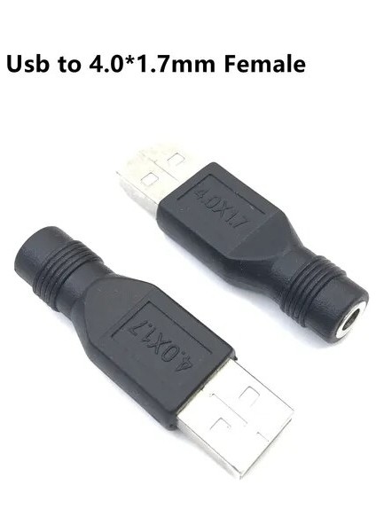 USB-4017 10 Adet Mikro Usb/usb 2.0 Erkek Dc 3.5*1.35/4.0*1.7mm Dişi Fiş Jakı Dönüştürücü Dizüstü Bilgisayar Adaptörü Konektörü (Yurt Dışından)