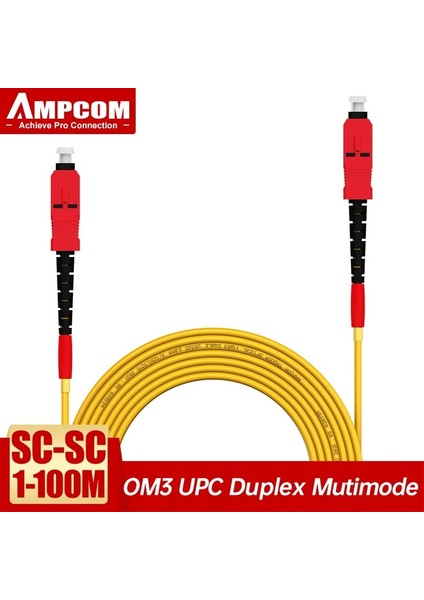 Dubleks Tek Modlu 25 M Ampcom Sc Sc Fiber Optik Yama Kablosu Simplex Dubleks 9/125 Sc - Sc Upc Tek Modlu Jumper Tek Modlu Yama Kablosu Özelleştirme (Yurt Dışından)