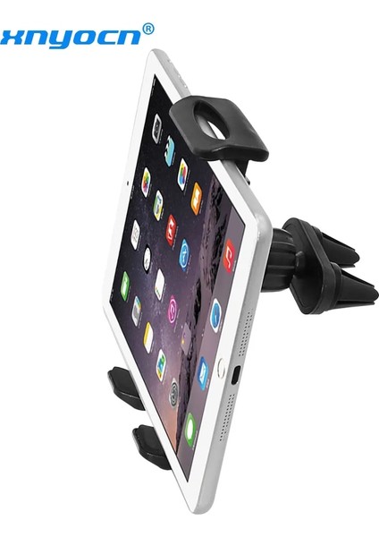 Siyah Araba Hava Firar Çift Montaj Tutucu Standı 7 Ila 11 Inç ipad Mini Pro Hava Samsung Galaxy Tab Tablet Pc Için Huawei Xiaomi Tablet (Yurt Dışından)