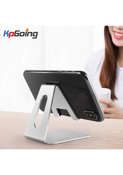 Abs Malzeme Evrensel Alüminyum Stand Masası Tutucu Xiaomi Huawei Için Cep Telefonu Tutucu iPhone Için Metal Tablet Standı ipad Için Siyah Altın (Yurt Dışından)