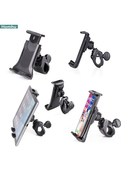 1 Adet 2 Adet Bisiklet Tablet Standı Tutucu 4-12 Inç Koşu Bandı Kapalı Spor Salonu Gidon Tablet Pc Montaj iPad Hava Pro Için Bisiklet Telefon Braketi (Yurt Dışından)