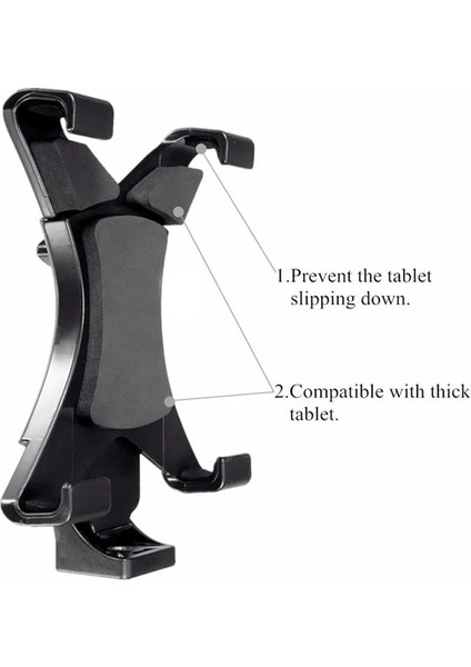 Siyah Tablet Araç Tutucu Standı Ipad 2/3/4 Hava Pro Mini 7-11 'evrensel 360 Rotasyon Braketi Arka Koltuk Araç Montaj Kol Dayama Pc (Yurt Dışından) indirimleri