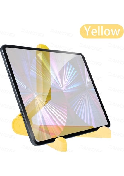 Sarı Katlanır Evrensel Tablet Standı Tembel Ped Desteği Telefon Tutucu Telefon Standı Samsung Huawei Xiaomi IPhone IPad 10.2 9.7 (Yurt Dışından)