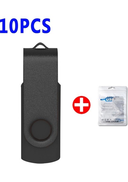 BLACK-10PCS 64GB 10 Adet/grup Dönebilen USB Flash Sürücü 2.0 Kalem Sürücüler 64GB 32GB 16GB 8gb 4gb Pendrive USB Memory Stick Fotoğraf Hediye Için Ücretsiz Logo (Yurt Dışından)