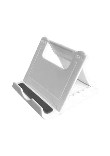 WHITE1PCS Telefon Tembel Tutucu Katlanabilir Ultra Sağlam Tablet Masası Standı Ayarlanabilir Sabit Plastik Braket Ev Beyaz Kullanarak (Yurt Dışından)