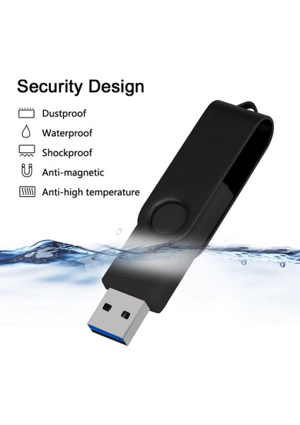 Gümüş 64GB USB Flash Sürücüler Su Geçirmez Pendrive Cle USB 3.0 Kalem Sürücü 128GB 64GB 32GB 16G 4gb Yüksek Hızlı Memoria USB Flash Disk Özel Logo (Yurt Dışından)