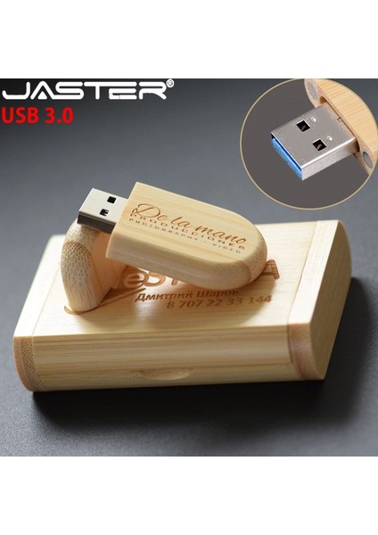 Ceviz Ahşap USB 64 GB Jaster USB 3.0 Yüksek Hızlı Logo Ahşap + Kutu Kişisel Logo Müşteri Pendrive 8 GB 16 GB 32 GB 64 GB USB Flash Sürücü Kalem Sürücü U Disk (Yurt Dışından)