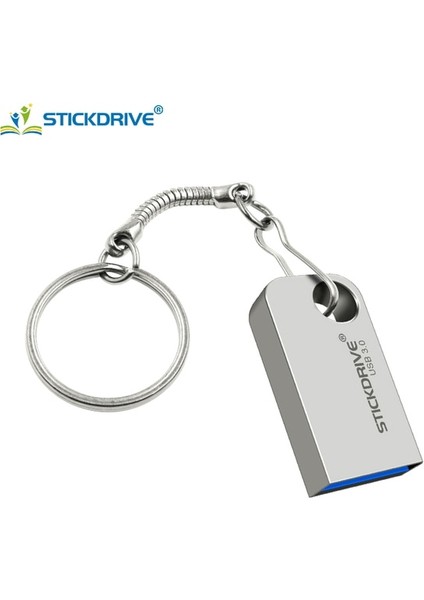 Gümüş 128GB Mini Metal USB 3.0 Flash Sürücü 32GB 64GB Kalem Sürücü Yüksek Hızlı USB Stick3.0 Flash Drive Pendrive Флешка 128GB 256GB Anahtarlık (Yurt Dışından)