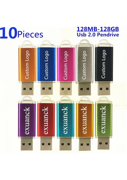 Turuncu 4 GB USB 3.0 10 Adet/grup Metal USB Flash Kalem Sürücü 32 GB 4 GB 16 GB Pendrive 64 GB Müzik Albümü Bellek USB Sopa 512 MB USB Hediye Ücretsiz Özel Logo (Yurt Dışından) fiyatları