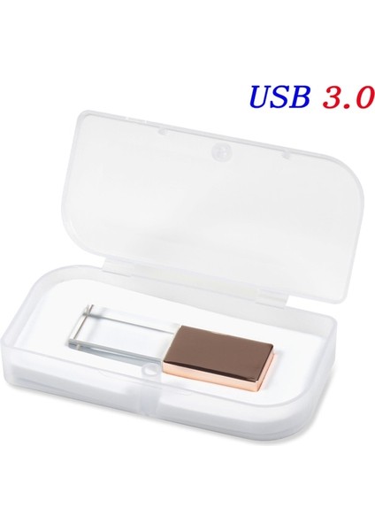 Kutu ile Gül Altın 32 GB Jaster USB 3.0 Flash Sürücü Gül Altın Kristal Özel 3D Logo Kalem Sürücü Düğün Harika Hediye Pendrive Siyah Memory Stick 128 GB 64 GB (Yurt Dışından)