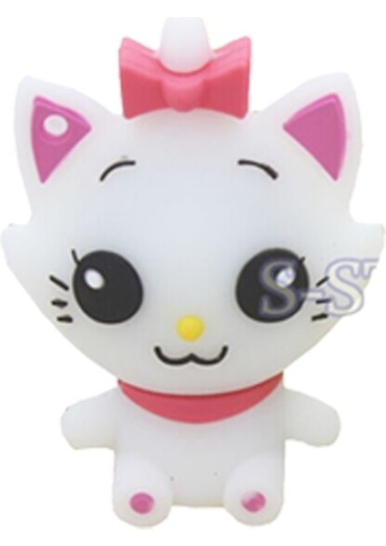 Beyaz Kedi 32GB Jaster Sevimli Hayvan Karikatür USB 2.0 Flash Sürücü 64GB Penguen U Disk 16GB Kalem Sürücüler 8gb Pendrive 32G Hediyeler Anahtarlık Memory Stick (Yurt Dışından)