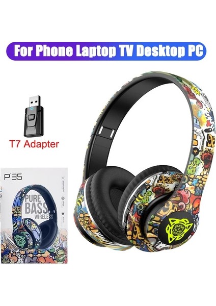 A4 T7 Adaptörü Ps4 Ps5 Tv Dizüstü Bilgisayar Bluetooth Kulaklık Rgb Oyun Müzik Kulaklık Mikrofonlu Kulaklık Desteği Tf Kart Kız Erkek Doğum Günü Hediyesi (Yurt Dışından)