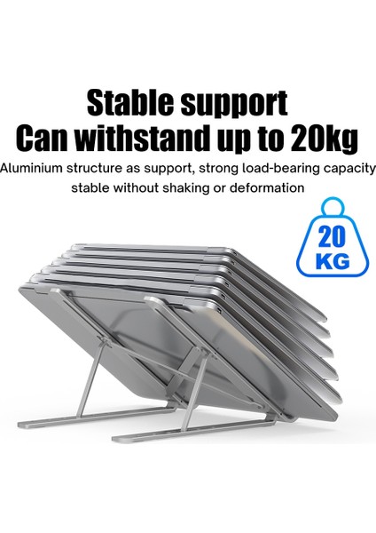Gri Fansız Katlanabilir Dizüstü Bilgisayar Sehpası Soğutma Fanlı Taşınabilir Isı Dağılımı Soğutucu MacBook Air Pro Masaüstü Standı Dizüstü Bilgisayar Dell Tutucu (Yurt Dışından) indirimleri