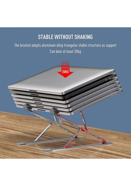 Gri Ayarlanabilir Laptop Standı Alüminyum Macbook Tablet Için Dizüstü Standı Masa Soğutma Pedi Katlanabilir Dizüstü Bilgisayar Tutucu (Yurt Dışından) fırsatları