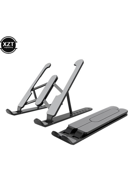 Siyah Taşınabilir Katlanabilir Dizüstü Bilgisayar Standı Kaymaz Ayarlanabilir Masaüstü Dizüstü Tutucu Dizüstü Bilgisayar Macbook Pro Air iPad Pro Için Dizüstü Standları (Yurt Dışından)