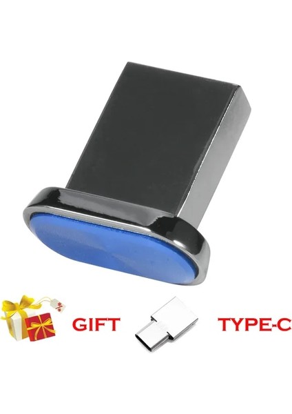 Mavi 4gb Jaster Mini Düğme Mavi Çok Fonksiyonlu Yeni Metal USB 2.0 Flash Sürücü Gümüş U Disk 32GB 64GB Memory Stick Iş Type-C Hediye (Yurt Dışından)