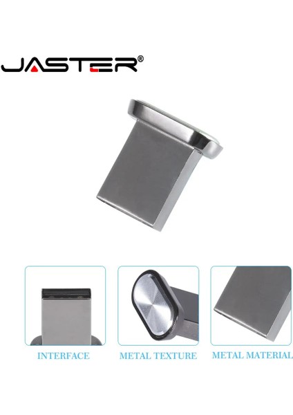 Mavi 4gb Jaster Mini Düğme Mavi Çok Fonksiyonlu Yeni Metal USB 2.0 Flash Sürücü Gümüş U Disk 32GB 64GB Memory Stick Iş Type-C Hediye (Yurt Dışından)