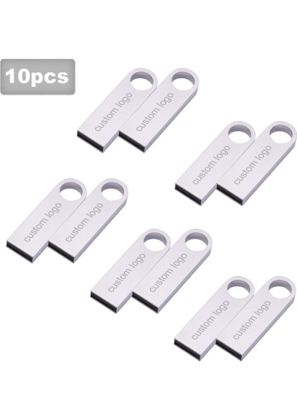Gümüş Pendrive 2.0 4gb X10 Adet 10 Adet/grup Pendrive 128GB Memory Stick 32GB 4gb Metal USB Flash Sürücü 128GB Kalem Sürücü 64 GB 8gb USB Stick 16 GB Hediye Özel Logo (Yurt Dışından) modelleri
