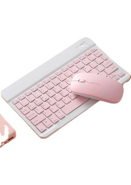 Sarı Tek Keyboa 10 Inç Renkli Bluetooth Cep Telefonu Tablet Pc Harici Kablosuz Fare Klavye Takım Elbise (Yurt Dışından)