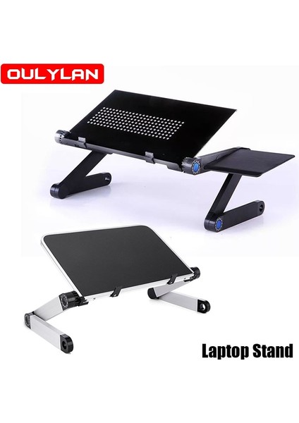 Beyaz Ayarlanabilir Dizüstü Bilgisayar Masası Standı Taşınabilir Alüminyum Alaşımlı Lapdesk Tv Yatağı Kanepe Pc Dizüstü Bilgisayar Masası Masa Standı ile Mouse Pad (Yurt Dışından) modelleri