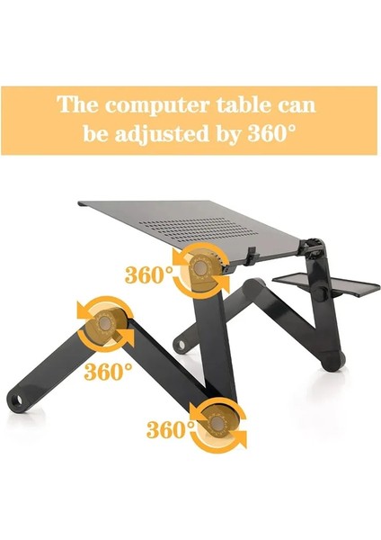 Beyaz Ayarlanabilir Dizüstü Bilgisayar Masası Standı Taşınabilir Alüminyum Alaşımlı Lapdesk Tv Yatağı Kanepe Pc Dizüstü Bilgisayar Masası Masa Standı ile Mouse Pad (Yurt Dışından) fırsatları