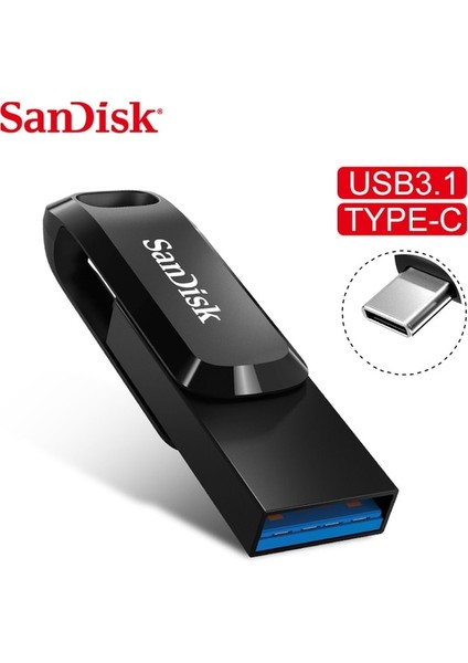 Sdddc3 128 GB Sandisk Ultra 128G Çift Sürücü Tip-C Akıllı Telefon Tablet Bilgisayar Için Sdddc3 64G G46 2'si 1 Arada 32G USB Flash Sürücü Tip-A Kalem Sürücü (Yurt Dışından)