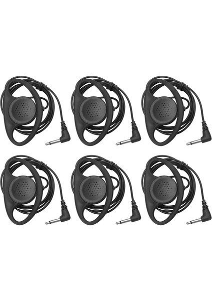 Siyah 6x Mono Kulaklık Kulaklık Kulaklık Kulaklık Çift Kanal 3.5mm Jack Dizüstü Pc Skype Voip Icq (Yurt Dışından) fiyatları