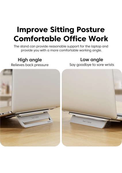Gri Tooki Alaşım Dizüstü Bilgisayar Standı Alüminyum Ayarlanabilir Dizüstü Bilgisayar Tutucu MacBook Dizüstü Taşınabilir Katlanabilir Dizüstü Bilgisayar Standı 13 Ila 15.6 Inç (Yurt Dışından) modelleri